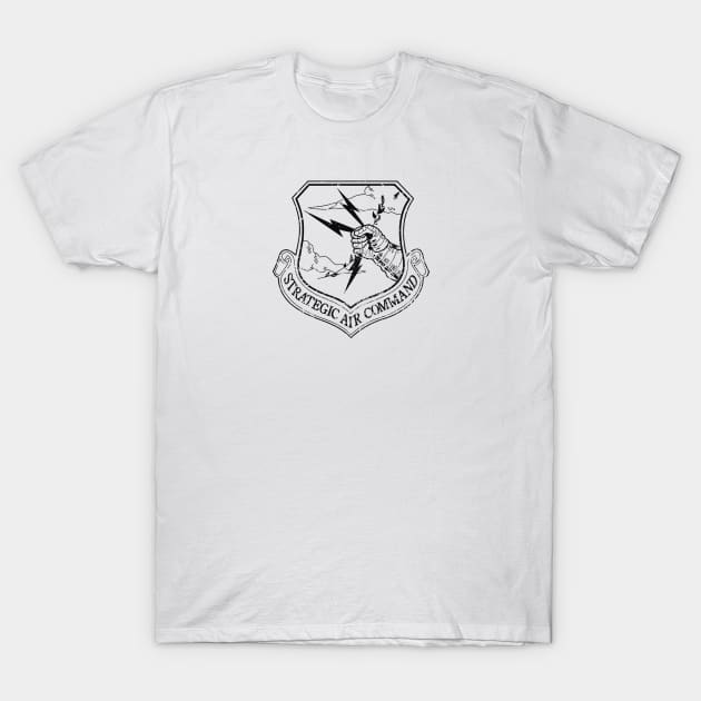 Strategic Air Command - Small Black Logo T-Shirt by Wykd_Life